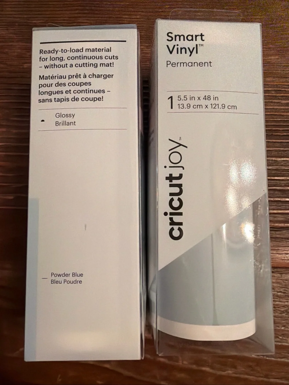 Cricut Joy Smart Vinyl - Permanent - Bulk 5.5”x 48 2 Set Blue Glossy NIB